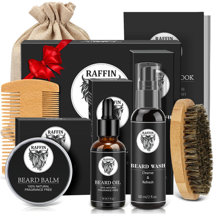 RAFFIN front packaging presenting the full beard kit as a gift