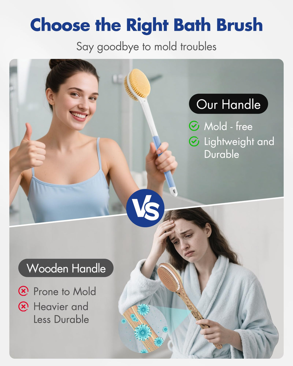 Rafow hanging on bathroom hook to dry, convenient storage and quick-dry benefit