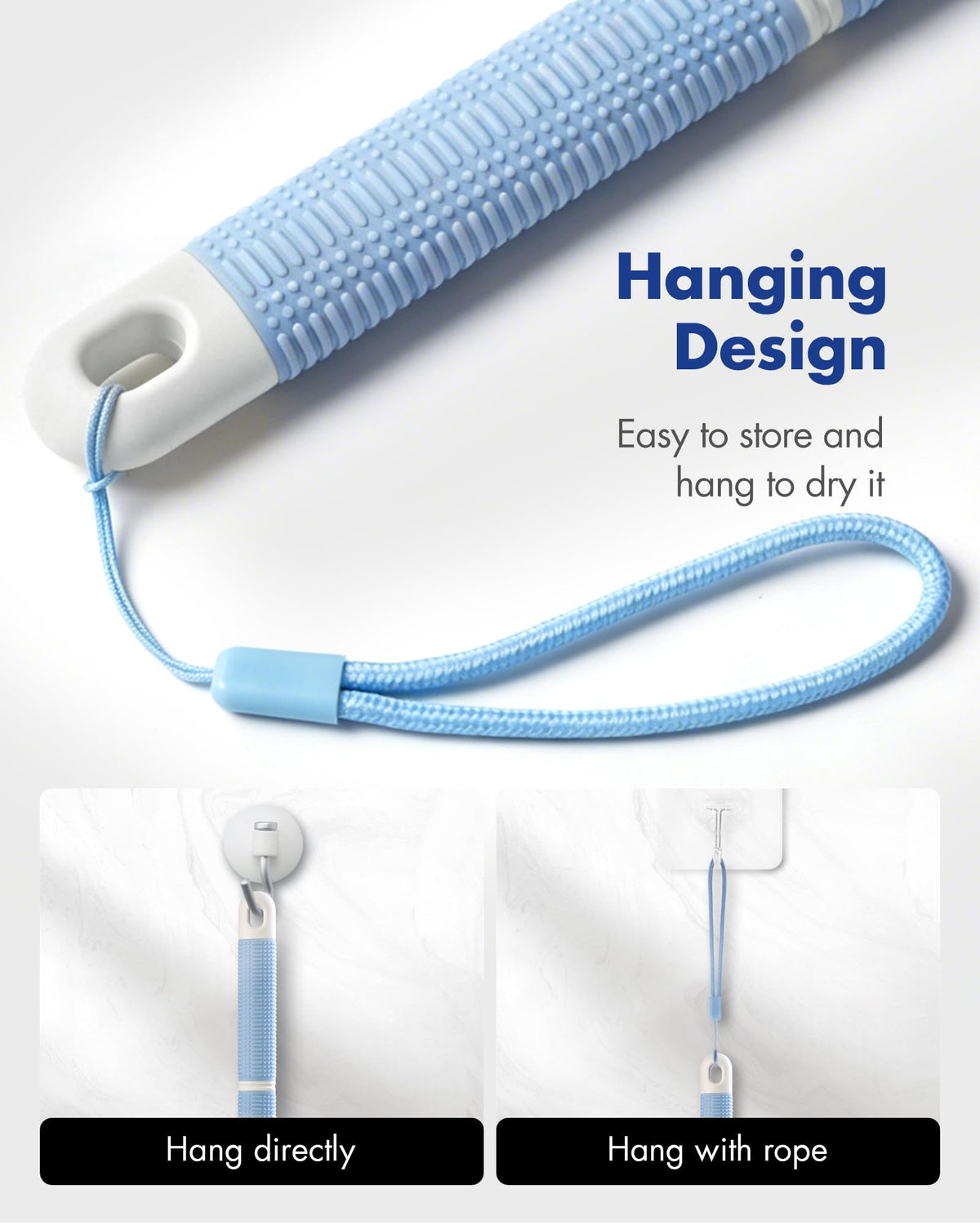 Rafow being used to reach lower back, reduces bending and strain benefit
