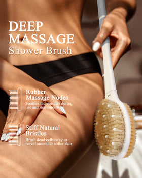 Rafow dense soft nylon bristles detail for gentle lathering benefit