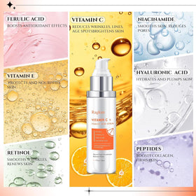Illustrative before-and-after using Ragkun serum to show brighter, more even skin tone