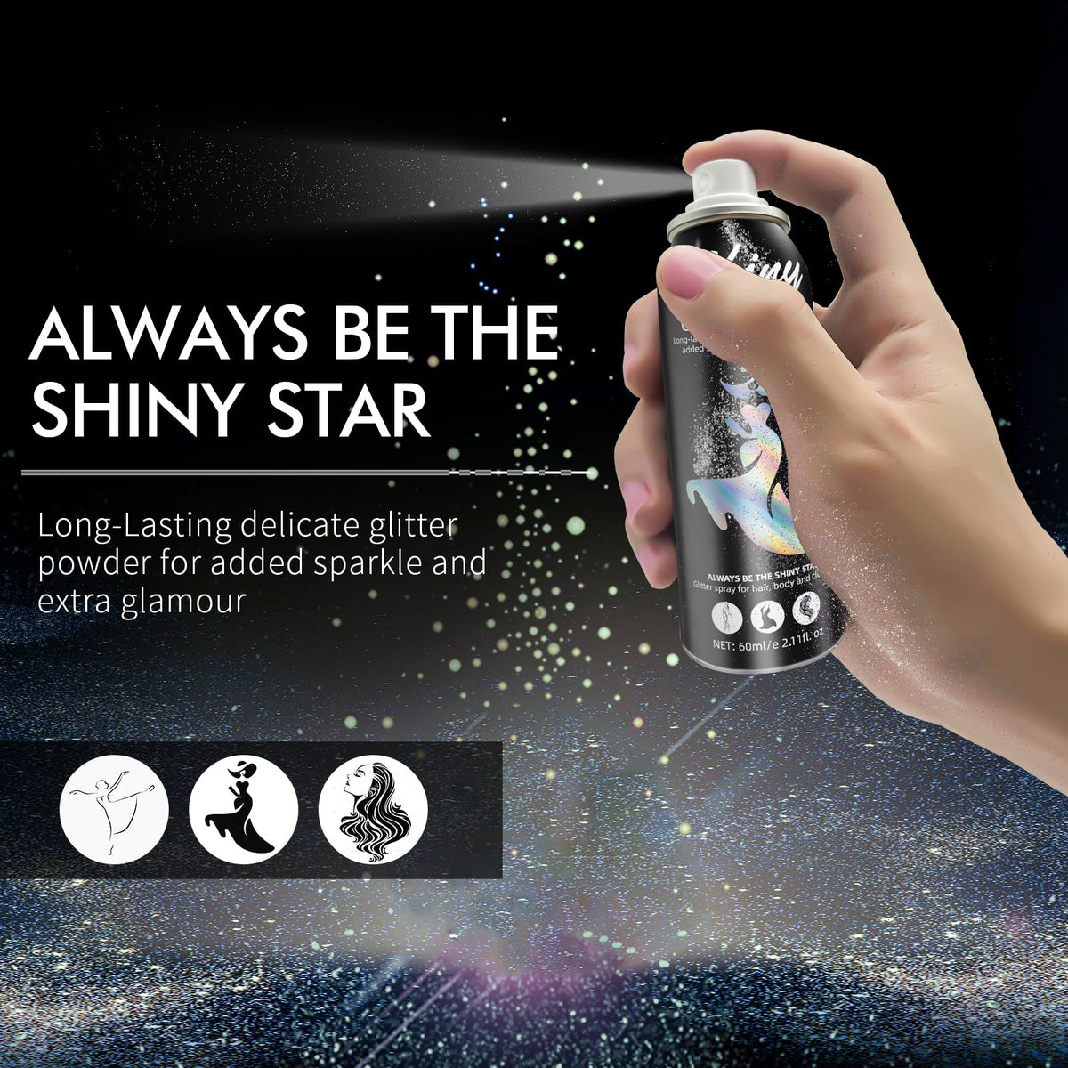 Ragkun close-up mist texture revealing fine holographic particles for smooth shine