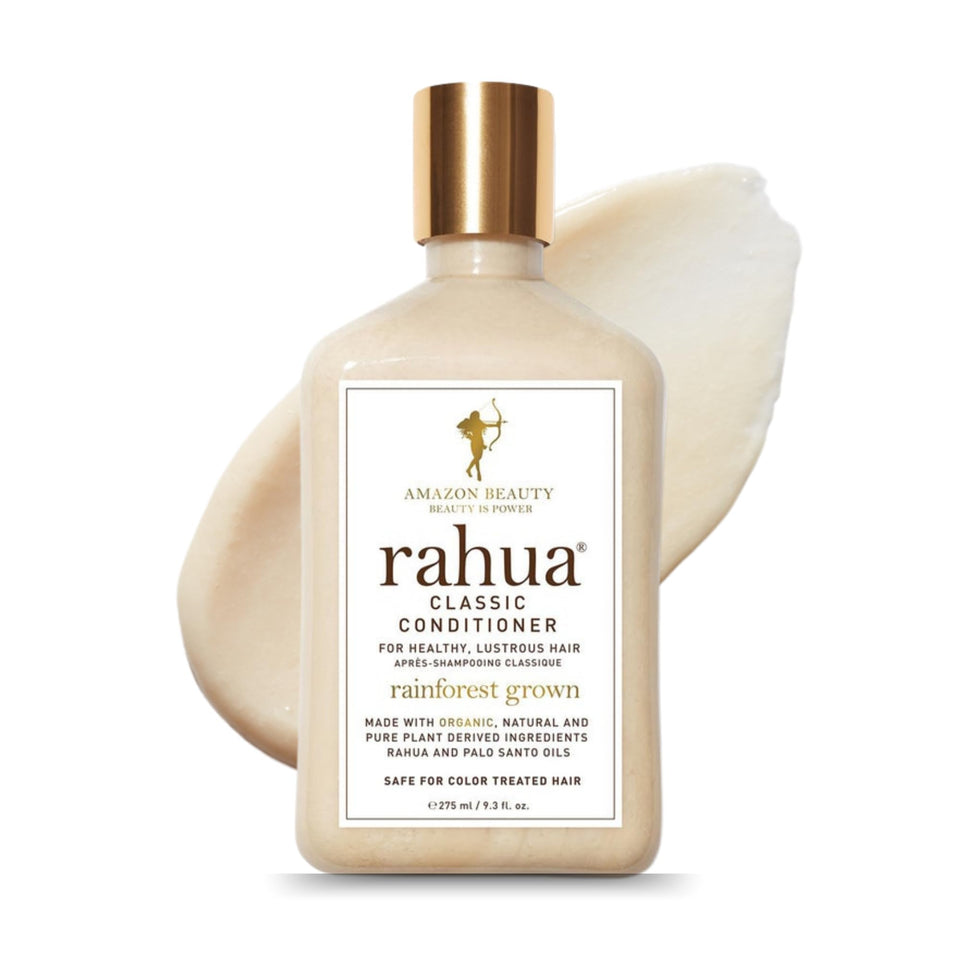 Rahua front bottle showing Classic Conditioner and sleek design for clean luxury