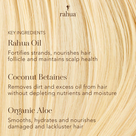 Rahua creamy conditioner texture demonstrating lightweight hydration and slip