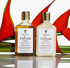 Rahua conditioned shiny styled hair showing smoothness and frizz control
