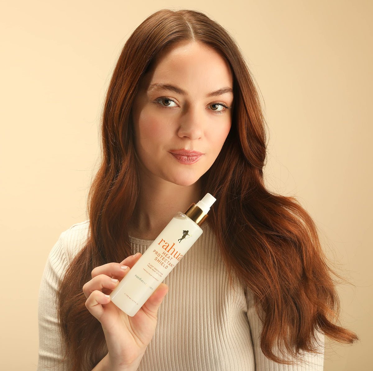 Rahua before and after: improved shine and reduced frizz on styled hair
