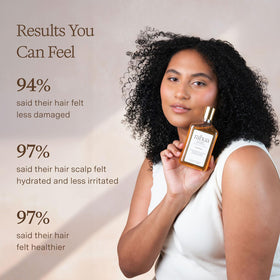 Rahua ingredients quinoa and palo santo arranged to show repair benefits