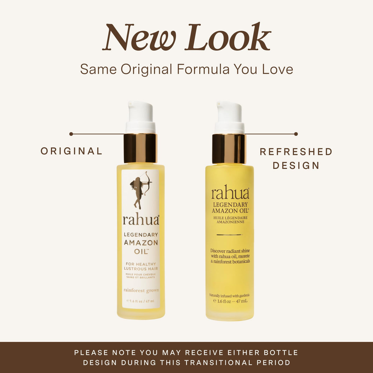 Rahua pump dispensing oil highlighting easy, controlled application and dosage