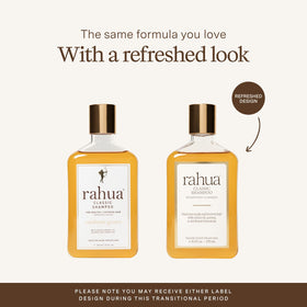Rahua shampoo foam close-up demonstrating gentle lather and cleansing