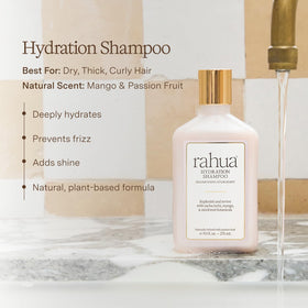 Rahua pump dispensing shampoo lather for easy application and control