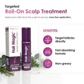 Rainbow Nutrients Hair Magic applied to eyebrow area to enhance fullness look