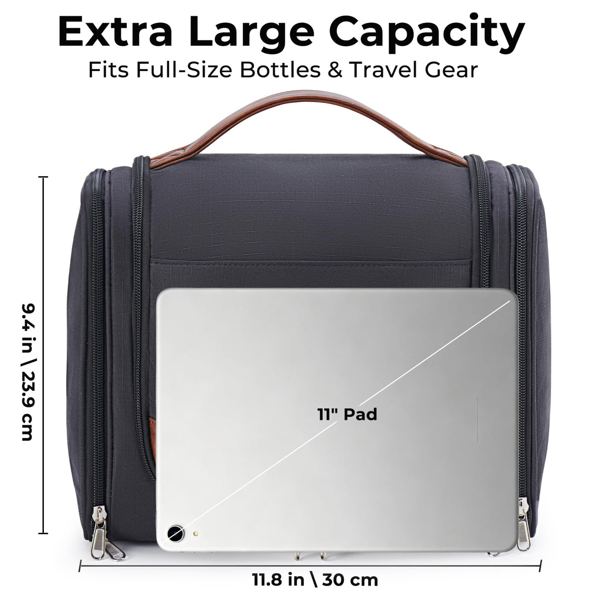 Ralnitote side compartments opened 180 degrees for quick visibility and access