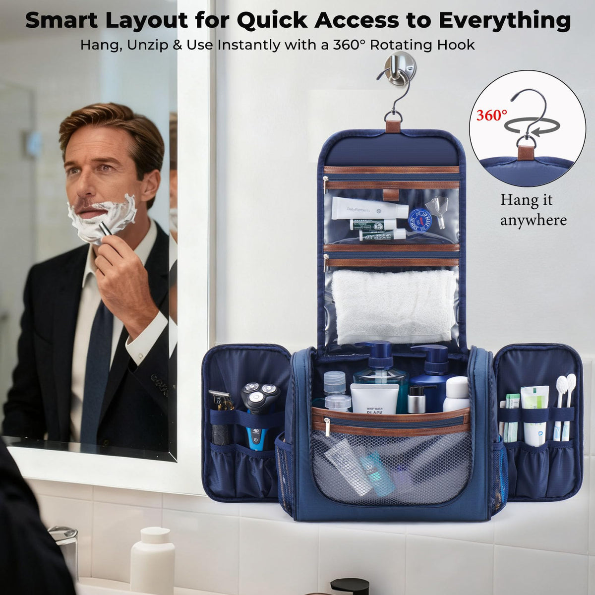 Ralnitote open flat side compartments offering full visibility for quick access