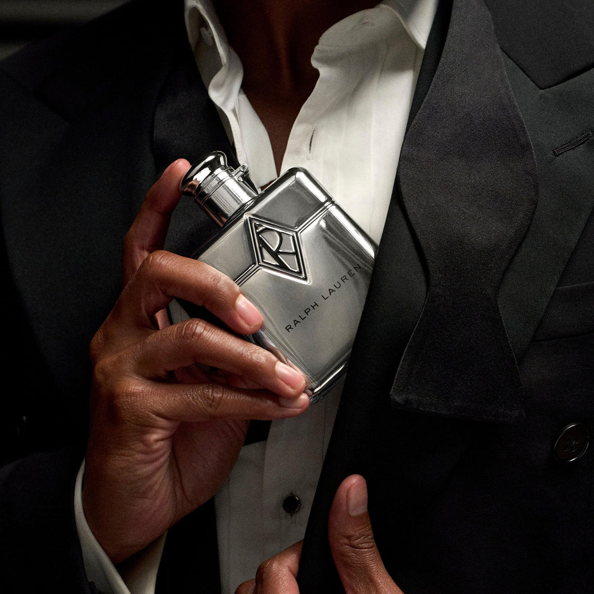 Ralph Lauren fragrance liquid close-up showing rich color and smooth texture for lasting scent