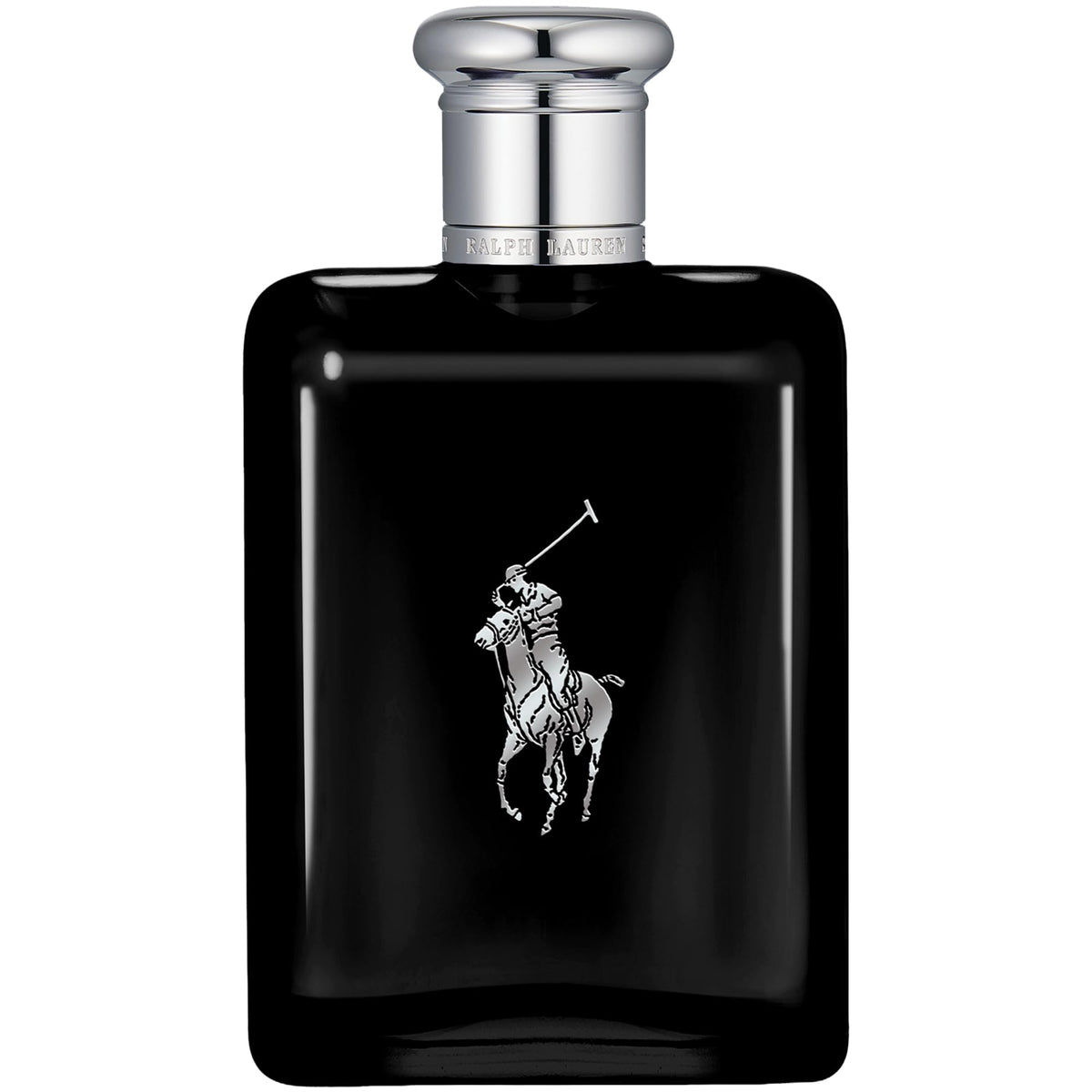 RALPH LAUREN black bottle front view showing sleek design and confident style