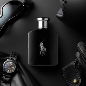 RALPH LAUREN bottle next to everyday items showing 6.7 fl oz size clarity
