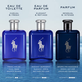 RALPH LAUREN bottle being sprayed on skin demonstrating fresh application and everyday wearability