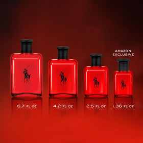 RALPH LAUREN FRAGRANCES Polo Red close-up cap and matte details for premium tactile finish