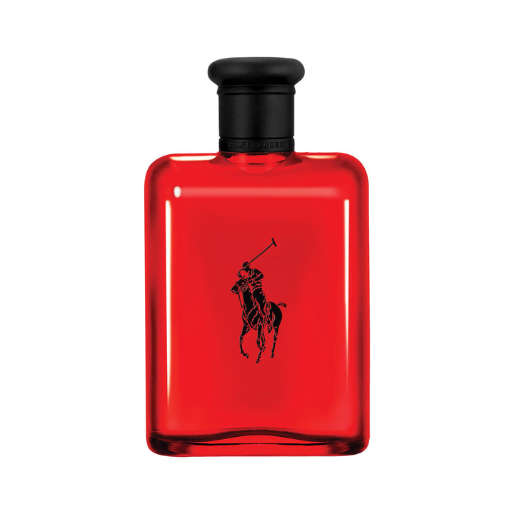 Ralph Lauren Polo Red front bottle showing bold red design and confident appeal