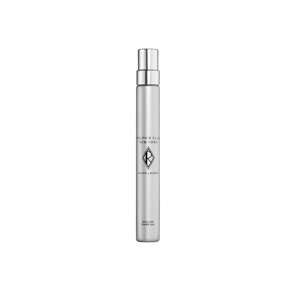 RALPH LAUREN FRAGRANCES front packaging showing compact travel bottle and chrome finish benefit portability