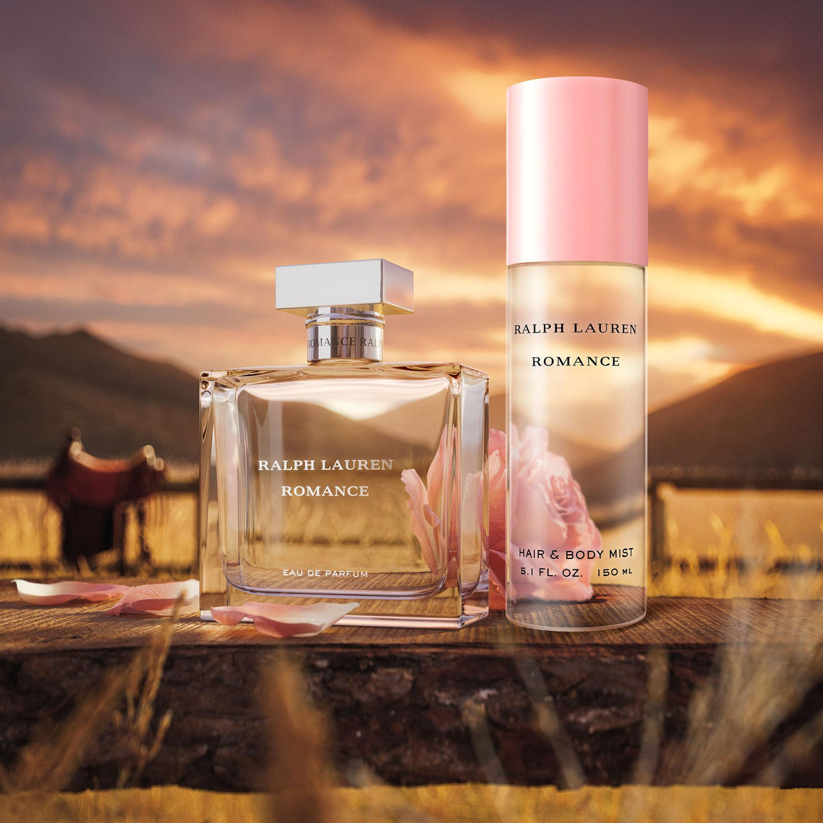 Ralph Lauren lifestyle shot on dressing table conveying romantic everyday use