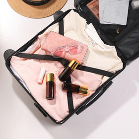RAMFIYN lifestyle bathroom counter display suggesting organized, protected storage