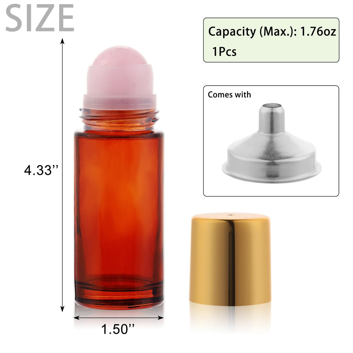 RAMFIYN pink crystal roller closeup showing smooth precise application