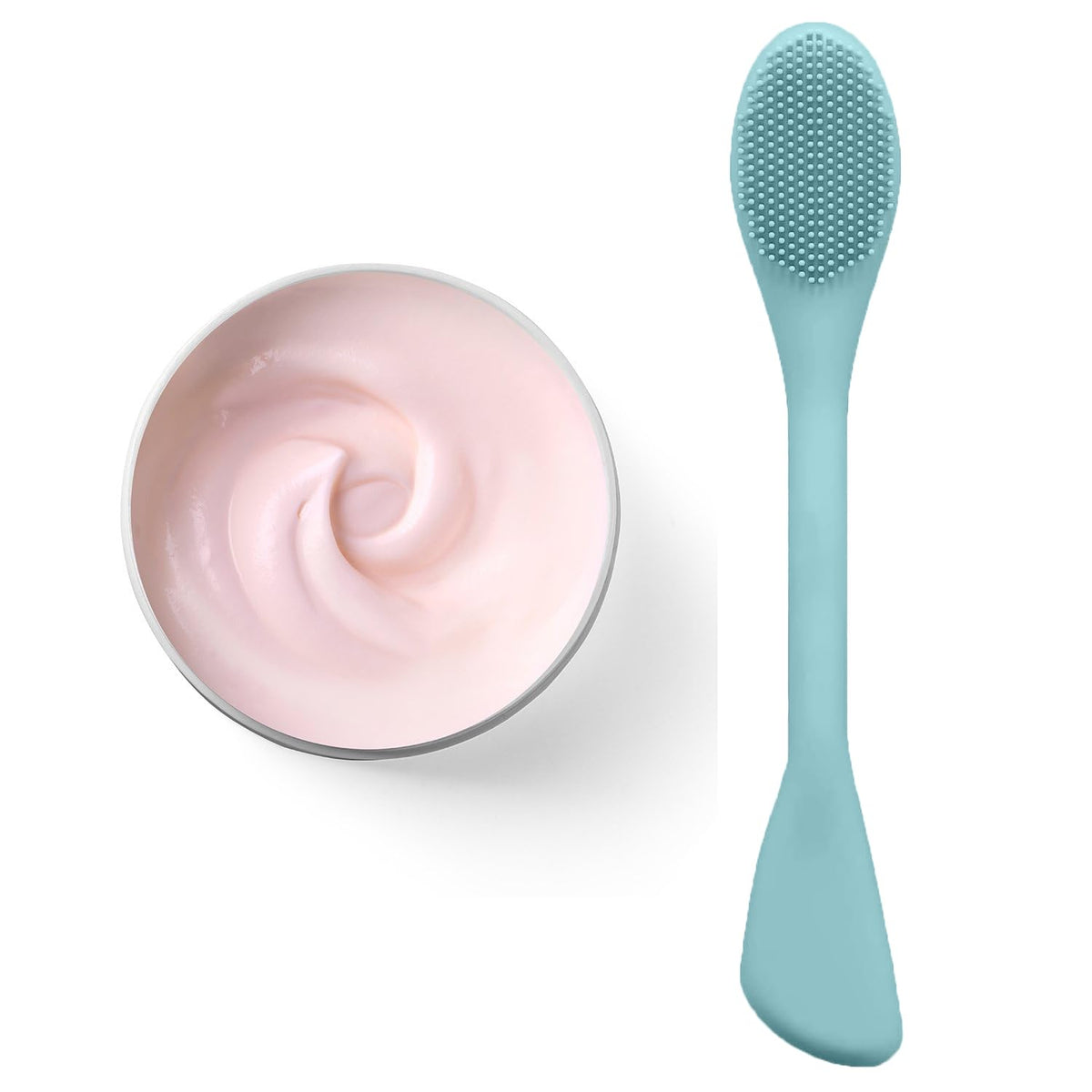 RamPula applying clay mask with spoon end for precise, sanitary application