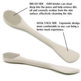 RamPula soft silicone bristle end detail for gentle massage and improved absorption