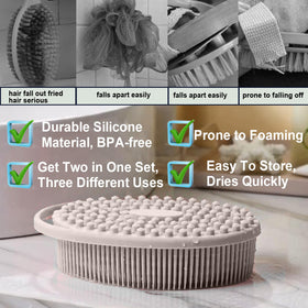 RamPula close-up soft silicone bristles that clean gently and rinse easily