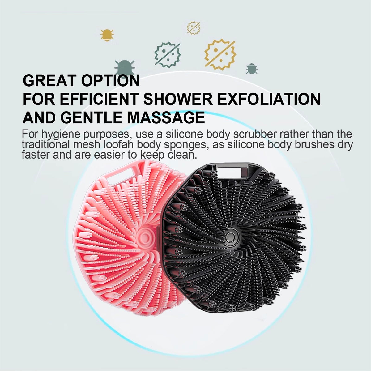 RamPula producing rich foam with shower gel for efficient cleansing