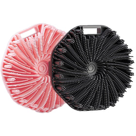 RamPula front view charcoal scrubber shows compact design and benefits