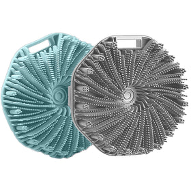 RamPula front view showing compact silicone scrubber and design benefits