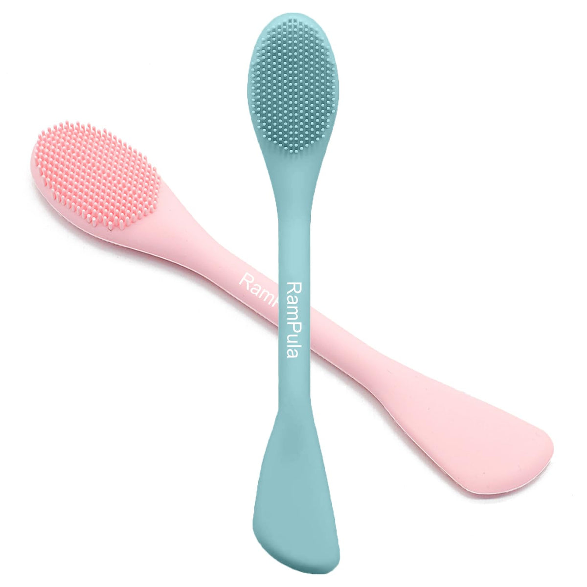 RamPula front view of dual-ended brush showing both ends for hygienic application
