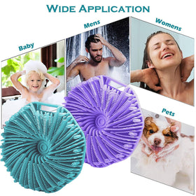 RamPula in-shower action shot massaging skin and aiding post-workout recovery