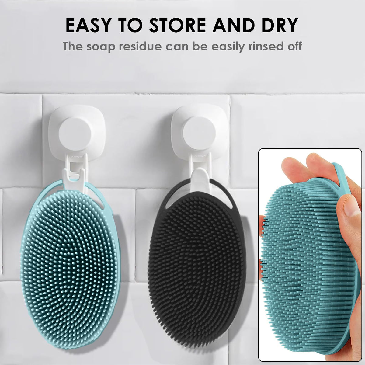 RamPula scalp massager side clearing buildup and improving shampoo distribution