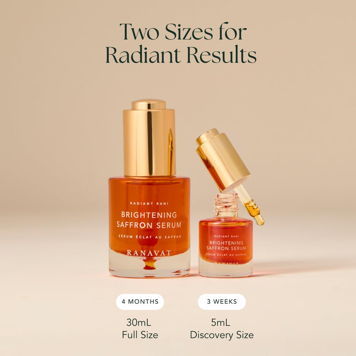 RANAVAT BOTANICS serum being applied during morning routine for glow-enhancing benefit