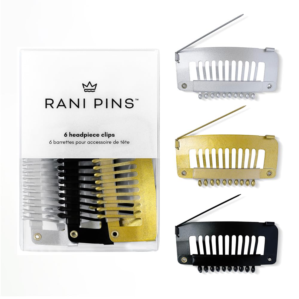 Rani Pins front packaging showing six large clips and colors for quick selection and convenience
