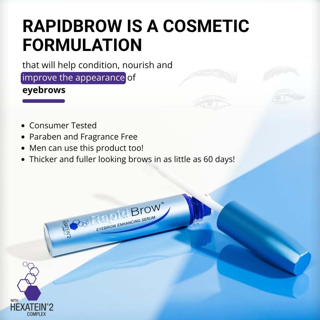 RapidBrow serum droplet texture illustrating lightweight conditioning formula