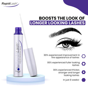 RapidLash applying along upper lash line for neat, targeted conditioning