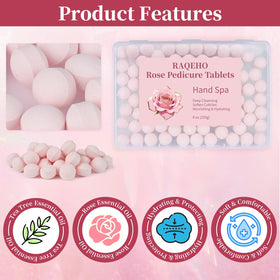 RAQEHO hand soaking in bowl with fizz, soothing moisturize benefit for manicures