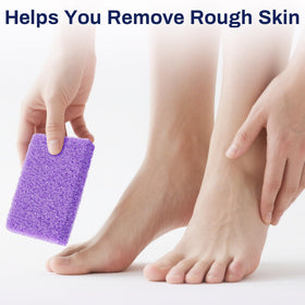RAQEHO being used on heel for safe callus removal and smoother skin