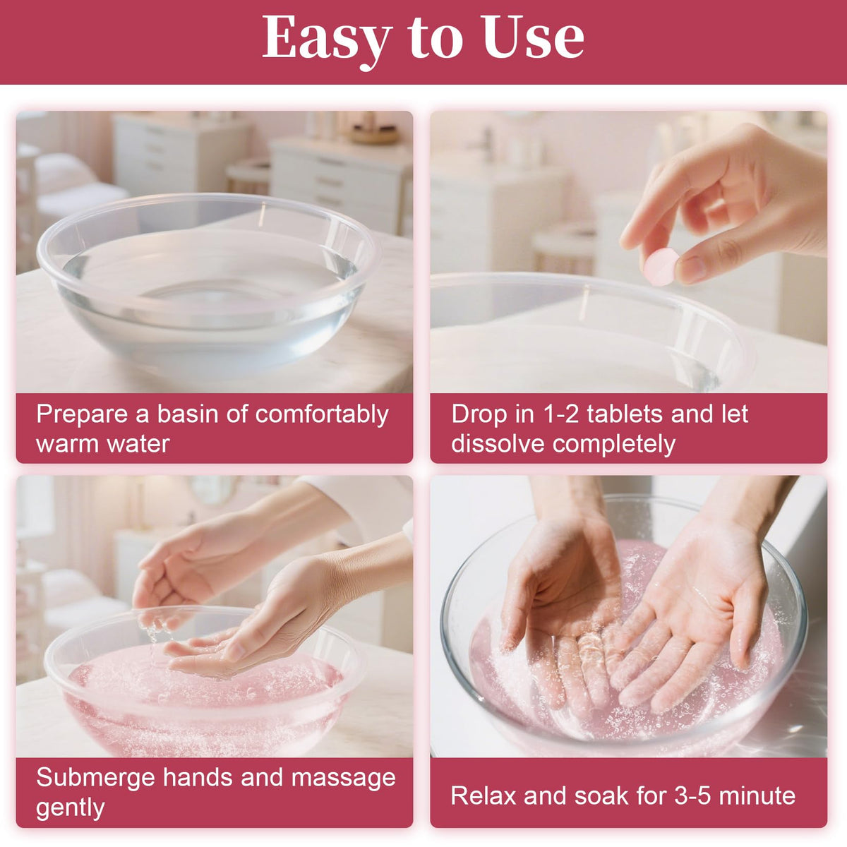 RAQEHO pedicure foot soak using multiple balls, salon-style softening benefit