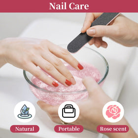 RAQEHO ball beside fingers for scale, compact single-dose convenience benefit