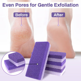 RAQEHO pumice rinsing under water illustrating easy quick-clean benefit