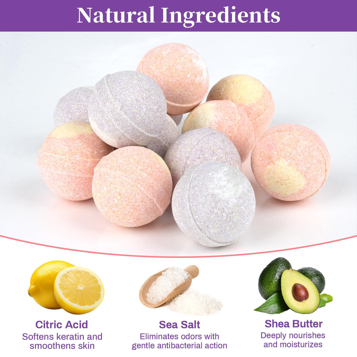 RAQEHO individually wrapped single foot bath bomb easy-to-carry and fresh