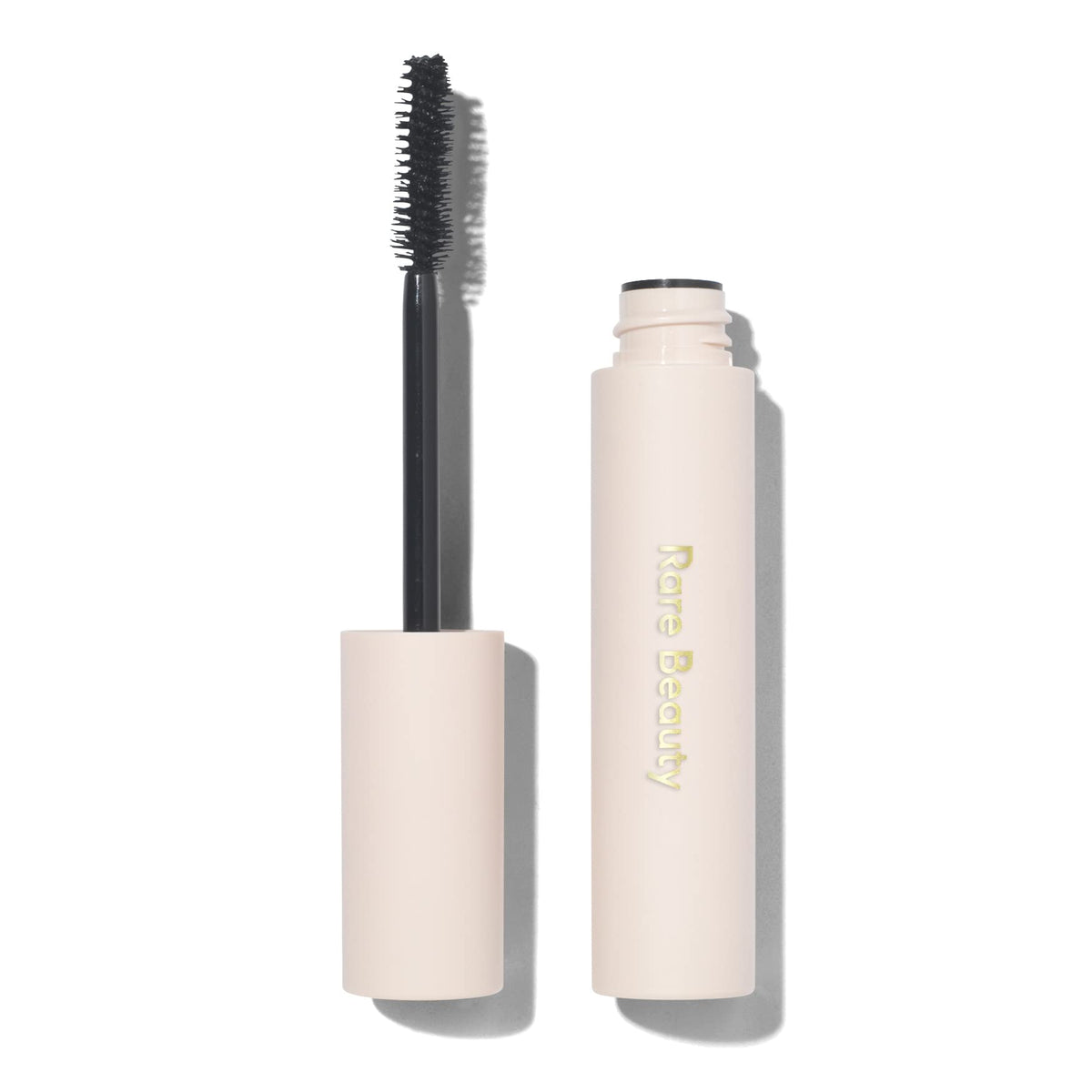 Rare Beauty wand close-up highlighting universal brush for precise lash coating
