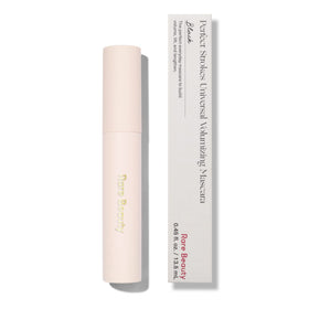 Rare Beauty mascara front packaging showing product and benefit of buildable volume