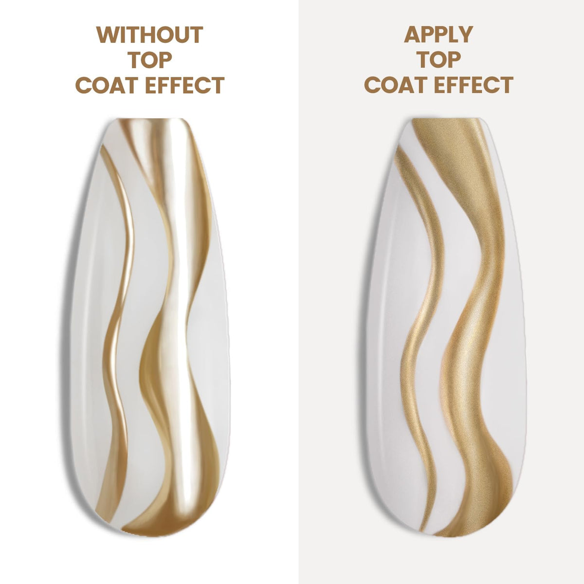 RARJSM close-up chrome mirror stroke, creates high-shine benefit