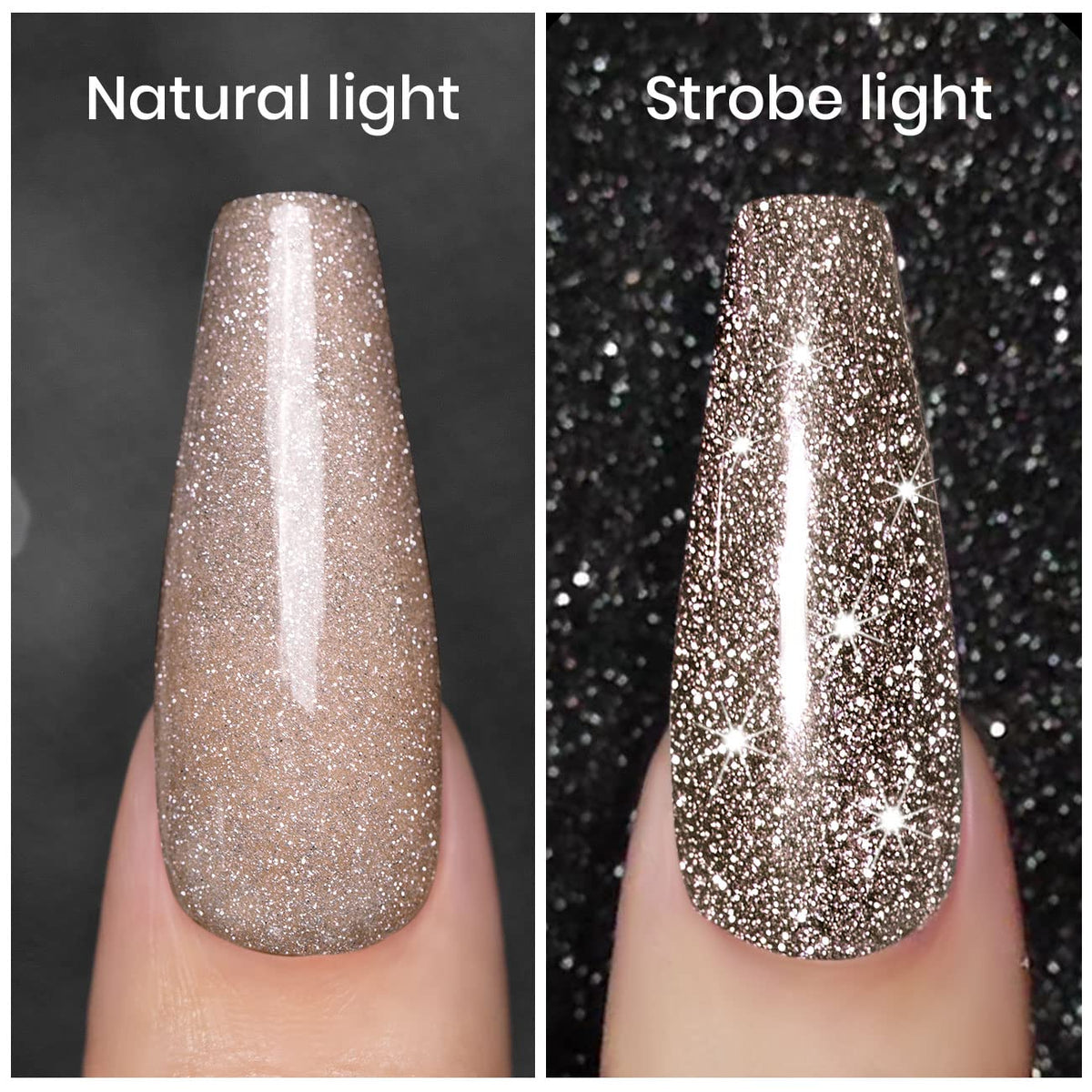 RARJSM brush close-up showing glitter texture and smooth application